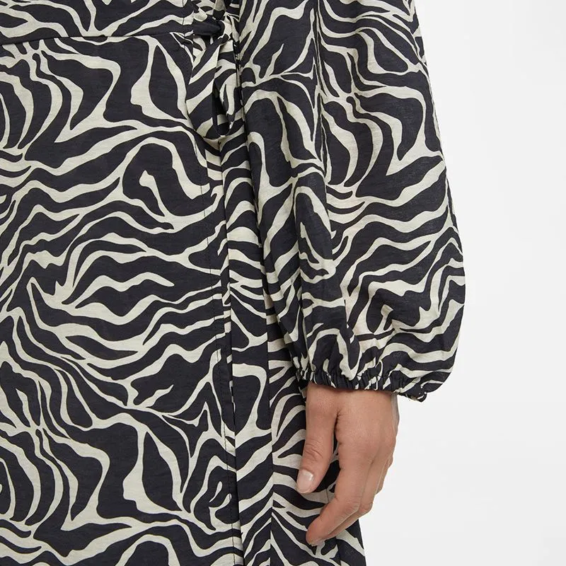 Robe manches ballons col V à motif Femme OBJECT à prix dégriffé ! | 