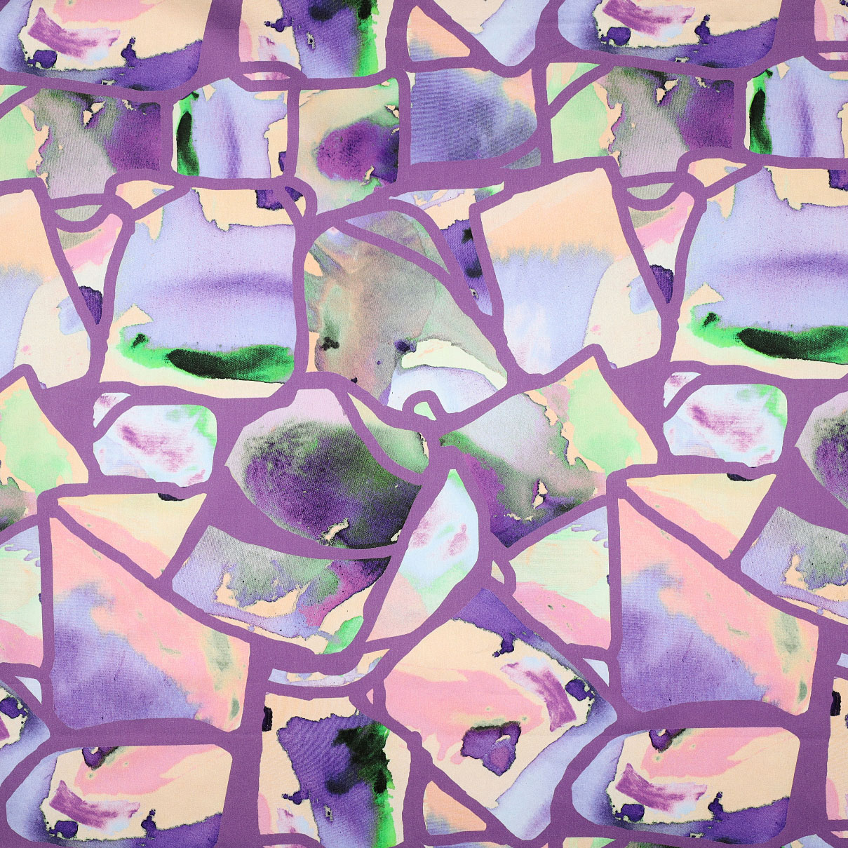 Satin de coton Resonate Neon | Nerida Hansen – lilas rouge